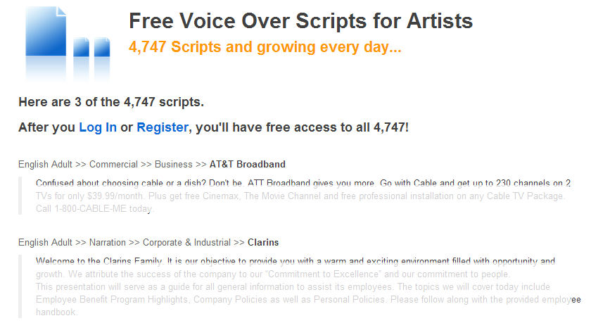 Update: Free Voiceover Practice Scripts for Voice Talent